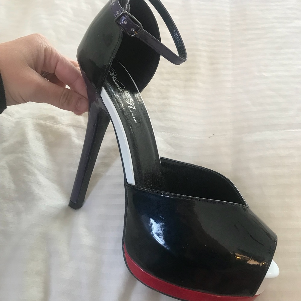 Color block heels